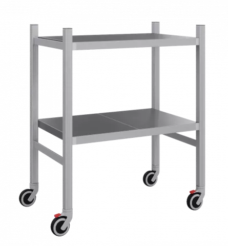 Мобильный стеллаж-тележка LOAD.ME.MOBILE INOX, 2 яруса, Г500, В1100