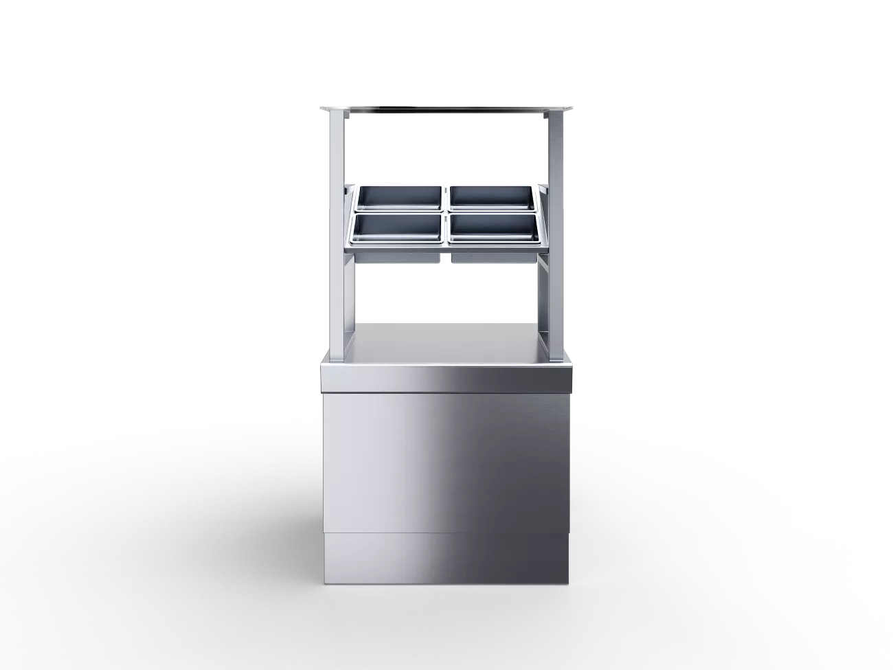 Прилавок для приборов и подносов с заниженной столешницей 600