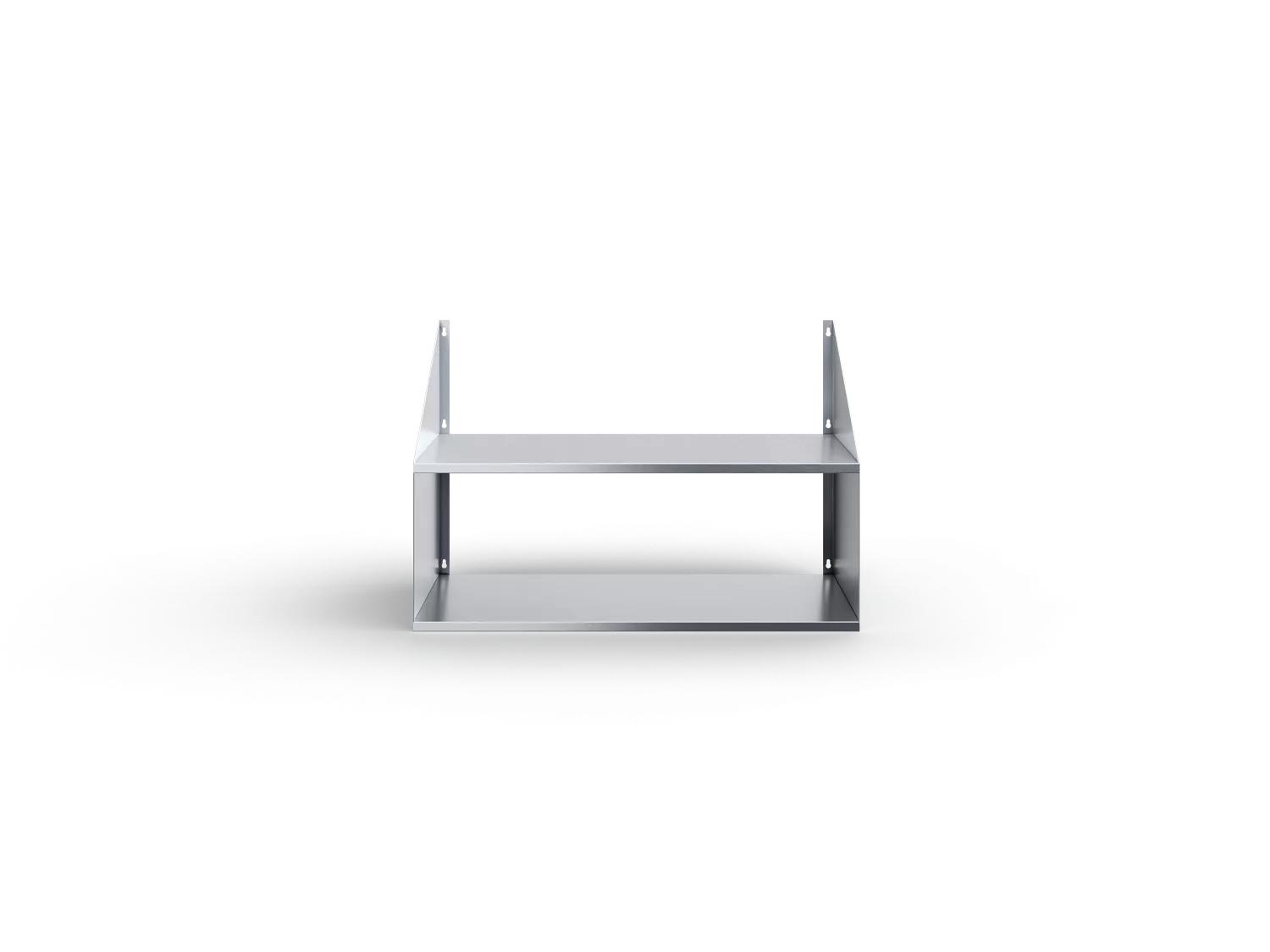 Полка настенная сплошная 2-х ярусная ПКЧ-2-8/3-С