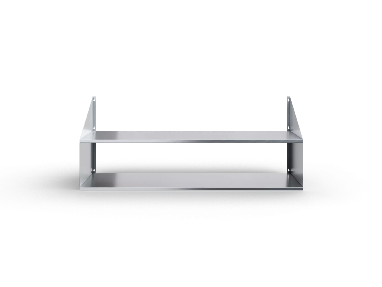 Полка настенная сплошная 2-х ярусная ПКЧ-2-13/3-С