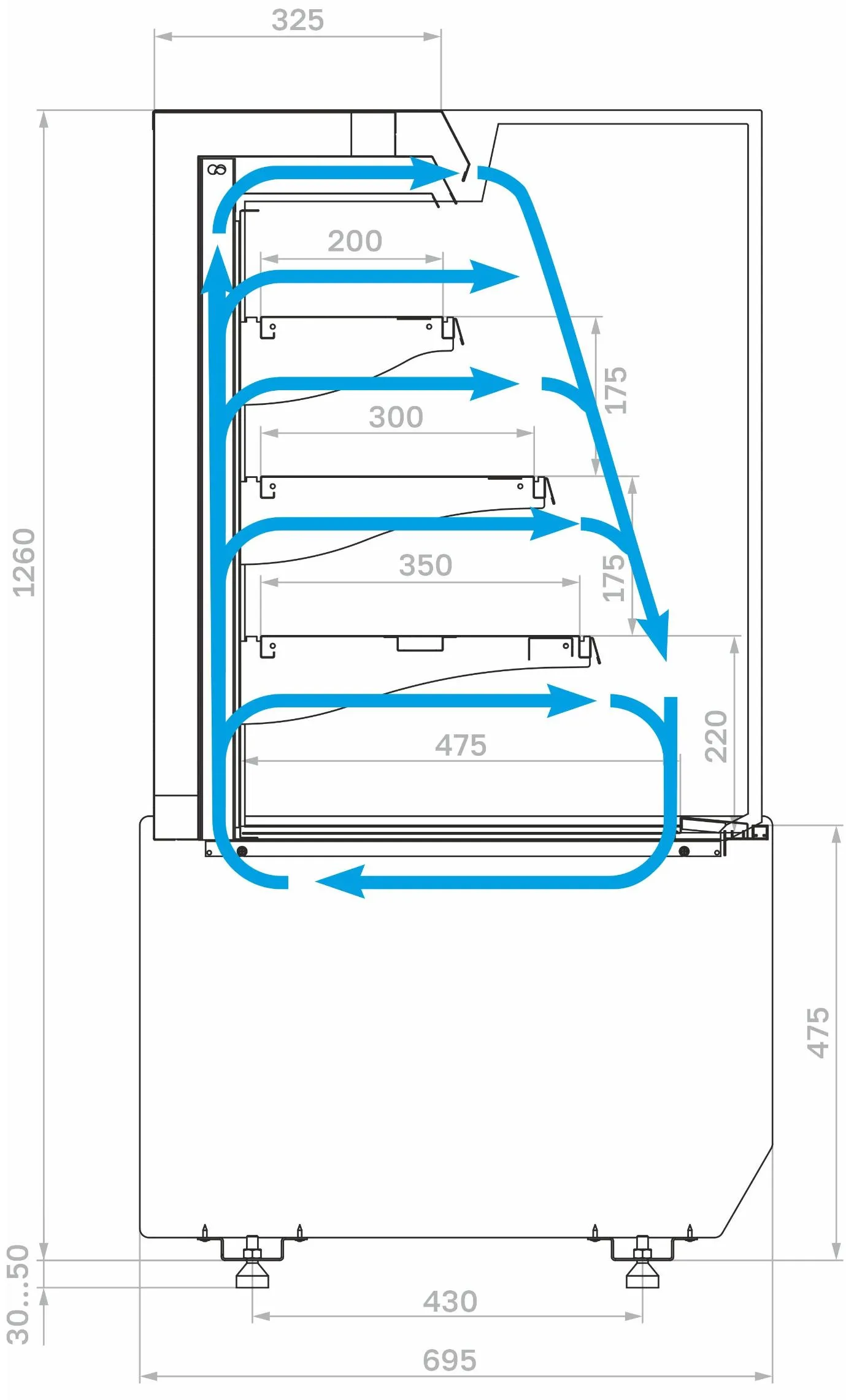 KC70 VM 0,9-2 STANDARD открытая, горка ПРЯМАЯ БОКОВИНА (версия 2.0) (9005-0109)
