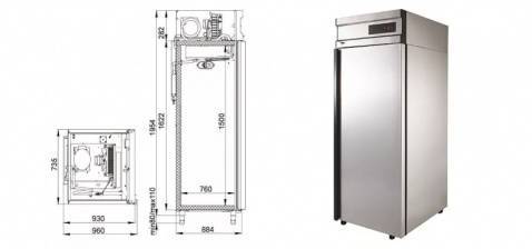 Обзор холодильного шкафа из нержавеющей стали Polair CB107-G