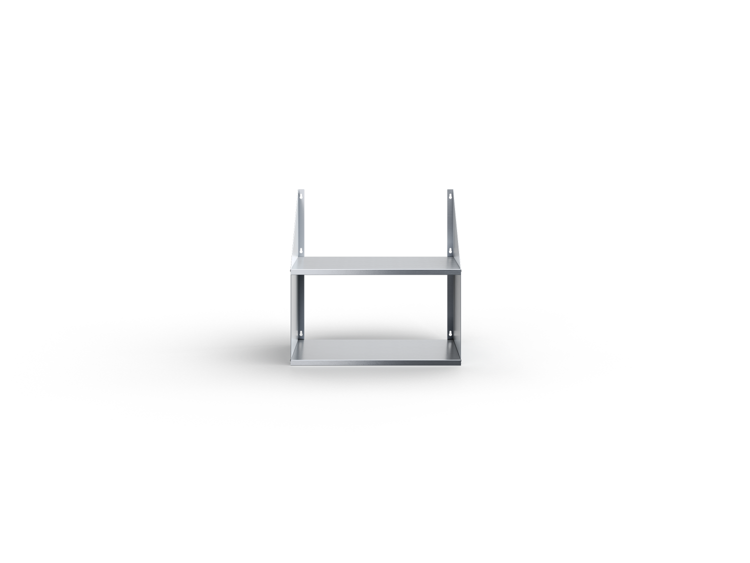 Полка настенная сплошная 2-х ярусная ПКЧ-2-7/4-С