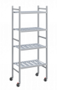 Мобильный стеллаж-тележка LOAD.ME.MOBILE POLY, 4 яруса, Г500, В1850