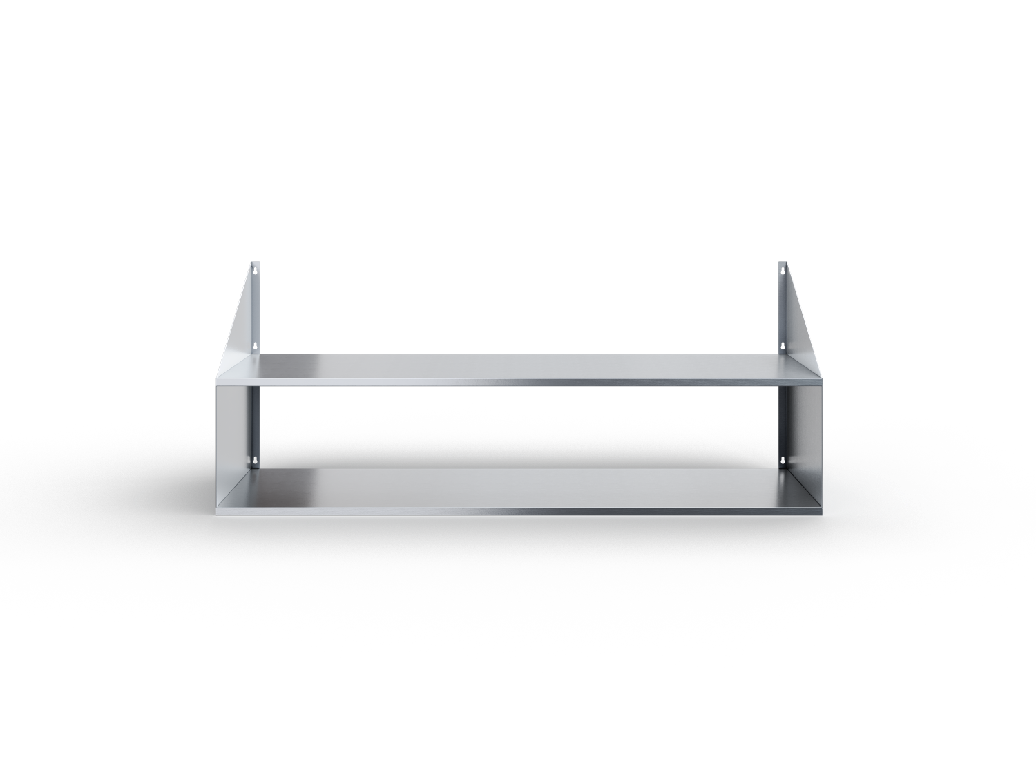 Полка настенная сплошная 2-х ярусная ПКЧ-2-15/3-С