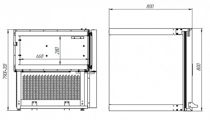 Схема шкафа шоковой заморозки Polair CR3-L