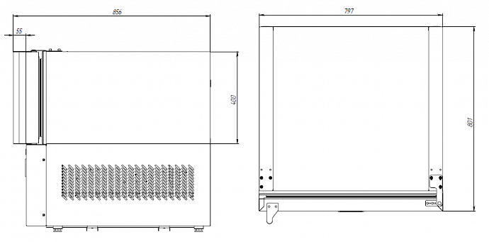 Схема шкафа шоковой заморозки Polair CR3-G